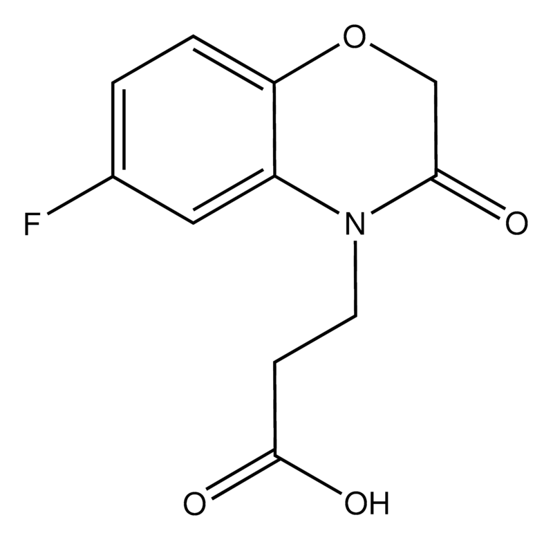 Merck 3-(6-Fluoro-2,3-dihydro-3-oxobenzo[b][1,4]oxazin-4-yl)propanoic acid