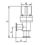 AS ONE High Vacuum Pressure Air Angle Valve, 고진공압 공기 앵글밸브