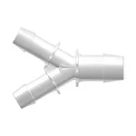 Y Reduction Connector with 600 Series Barbs, (2X) 3/4` (19.0 mm) and 1` (25.4 mm) ID Tubing