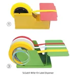 Daihan Science SciLab Write-On Label Dispenser, for Label Tape 1·2·3-Roll<br>With Steel Platfo
