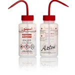 Merck Azlon Multi-Lingual Safety Wash Bottles With Driplok Vapor Venting