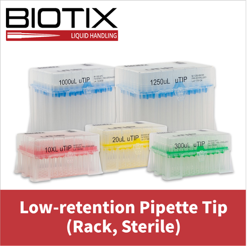 BIOTIX Non-Filter Tips, Rack Type, Sterile, Low-retention / 로우리텐션 파이펫 팁, 랙 타입, 멸균