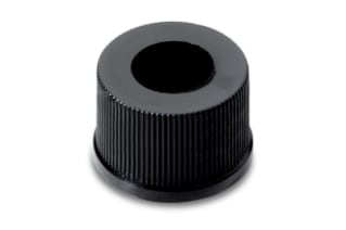 Waters Black Phenolic 12 x 32 mm Screw Neck Cap, 100/pk