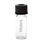 Waters LCGC Certified Clear Glass 12 x 32 mm Screw Neck Vial, with 10 mm Cap and PTFE/Silicone Septum, 2 mL Volume, 100/pk