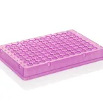Thermo Fisher Scientific PCR Plate, 96-well, low profile, skirted, black lettering, purple