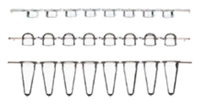 Thermo Fisher Scientific Low Profile Tubes (white) and Ultra Clear Caps, strips of 8