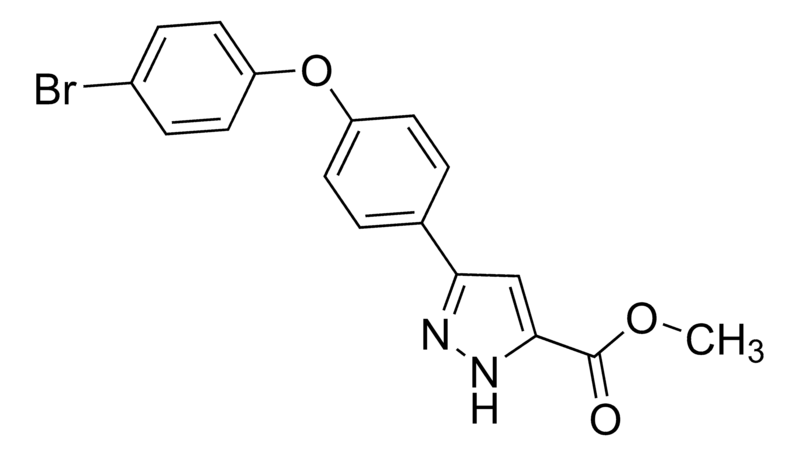 Merck Methyl 3-(4-(4-bromophenoxy)phenyl)-1H-pyrazole-5-carboxylate