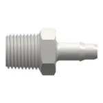 1/8-27 NPT Thread with 7/16` Hex to 400 Series Barb, .170` (4.3 mm) ID Tubing