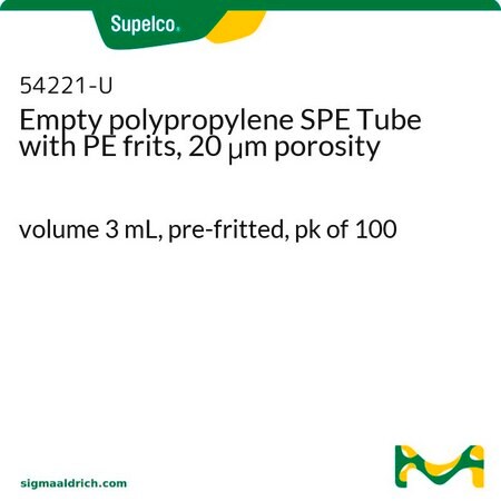 Merck PK100 3ML EMPTY FRITTED SPE TUBES