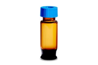 Waters LCMS Certified Amber Glass 12 x 32 mm Screw Neck Max Recovery Vial, with Cap and Preslit PTFE/Silicone Septum, 2 mL Volume, 100/pk