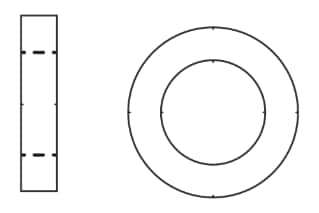 Waters Seal, 1.25 x 0.750 x 0.25, 4/pk