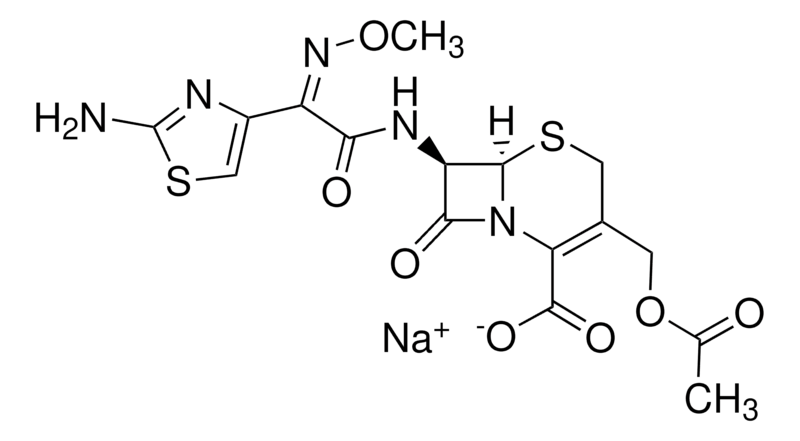 Merck Cefotaxime for peak identification