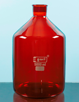 GOEL Large Capacity Bottles, Solution, Amber, Tooled Neck