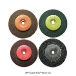 Daihan Science 3M Scotch BriteTM Bevel Disc, Durable, Non-woven Fabric, Grit 120~400, Max. RPM