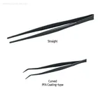 Daihan Science Premium PFA Coated Stainless-steel Tweezers, Straight- & Curve-type<br>Chemical
