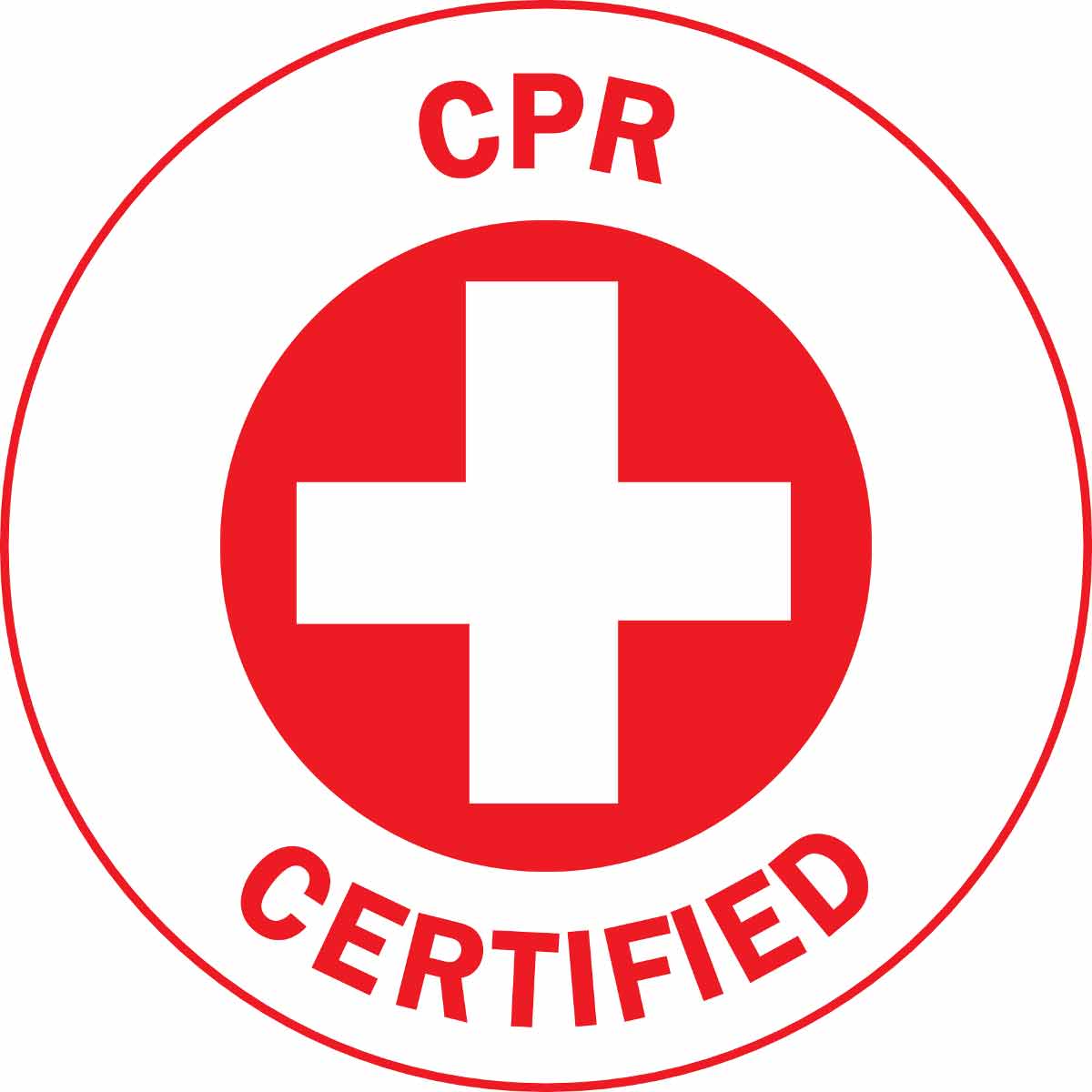Brady CPR CERTIFIED Hard Hat Labels