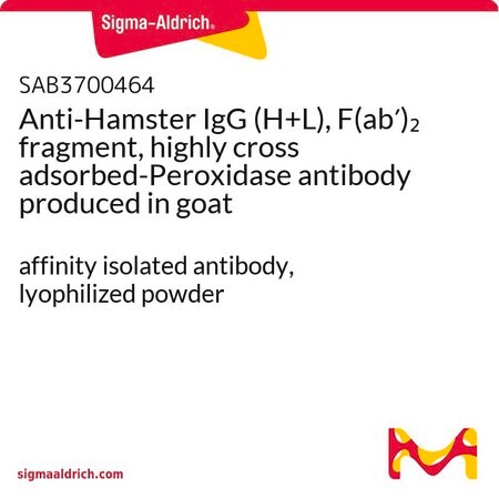 Merck Anti-Hamster IgG (H+L), F(ab')2 fragment, highly cross adsorbed-Peroxidase antibody produced in goat