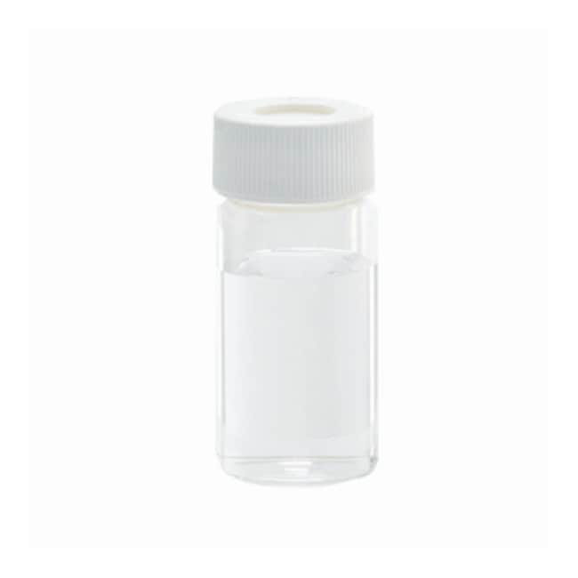 Thermo Fisher Scientific Wheaton Clear Vials for Environmental Analysis, with Caps Attached, Dia. x H (Cap on): 28x60mm; 20mL (5 dr)