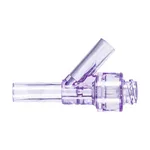 Swabable `Y` Valve, Female Luer Y Port to 4.2 mm Bondable Sockets