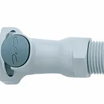 Thermo Fisher Scientific Colder High-Flow Quick-Disconnect, Valved PP Body, 3/4?NPT(M)