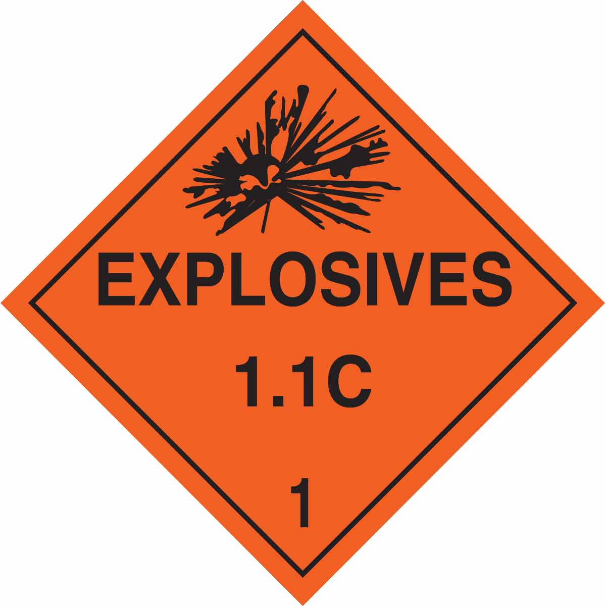 Brady Explosives 11C 1 Sign