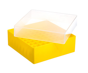 Greiner Bio One CRYO RACK FOR 81 CRYO.S, PP, YELLOW,LID NATURAL, 1212XX, 1222XX, 1232XX, 1262XX, 5 PCS./BAG