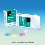 Daihan Science mediclin Popular Color Frosted Slide Glass, 76×26mm, White·Pink·Blue·Yellow<br>