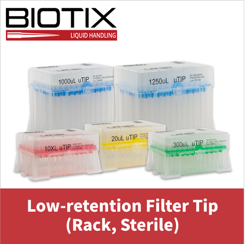 BIOTIX Filter Tips, Rack Type, Sterile, Low-retention / 로우리텐션 필터 팁, 랙 타입, 멸균