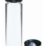 Thermo Fisher Scientific Class A Clear Glass Threaded Vials with Attached Caps, PE Poly-Seal Cone Liner