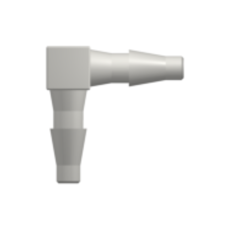 Elbow Tube Fitting with Classic Series Barbs, 1/16` (1.6 mm) ID Tubing
