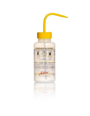 Merck Azlon Multi-Lingual Safety Wash Bottles With Driplok Vapor Venting