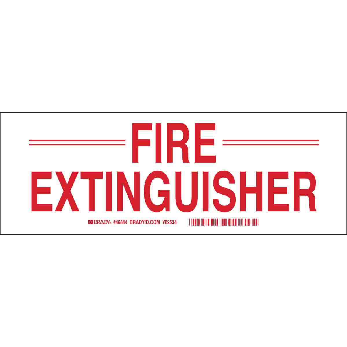 Brady Fire Extinguisher Sign