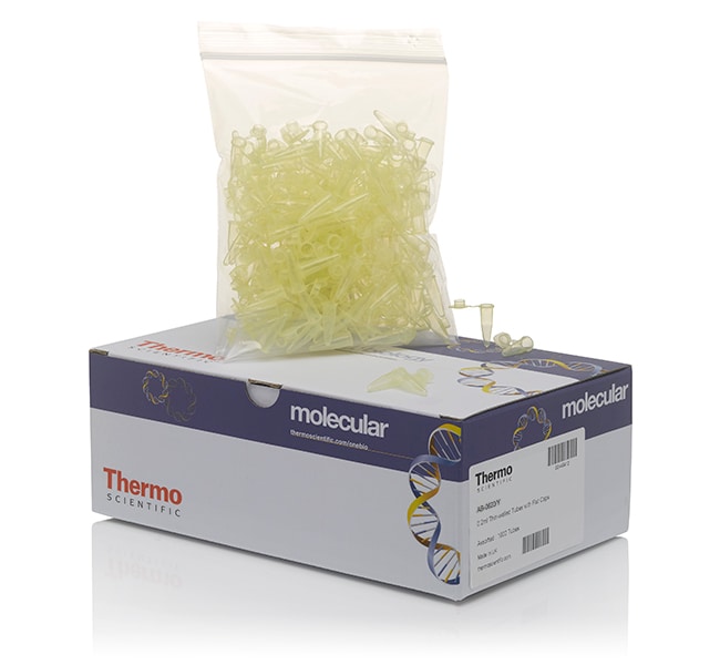 Thermo Fisher Scientific Tubes, 0.2 mL, flat cap, yellow