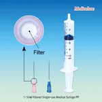 Daihan Science 1~50㎖ Filtered Single-use Medical Syringe PP, with Filter Needle, Rubber Gasket,