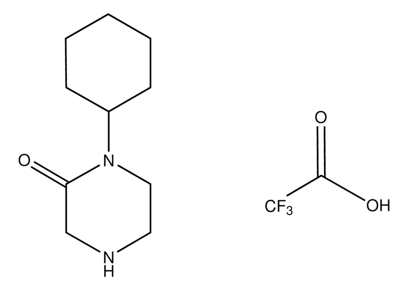 Merck 1-Cyclohexylpiperazin-2-one trifluoroacetate