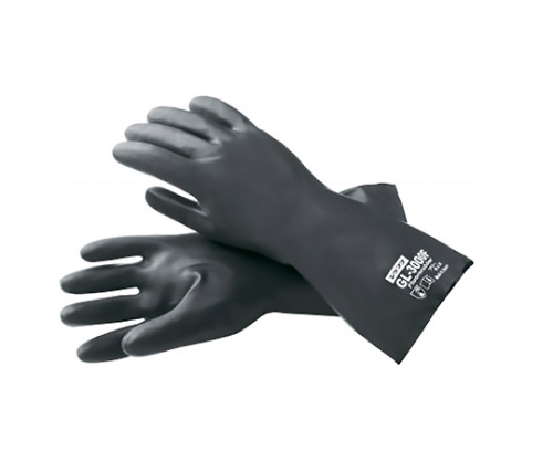 AS ONE Chemoprotection Glove (Fluoride rubber), 화학 방호 장갑 (불소고무)