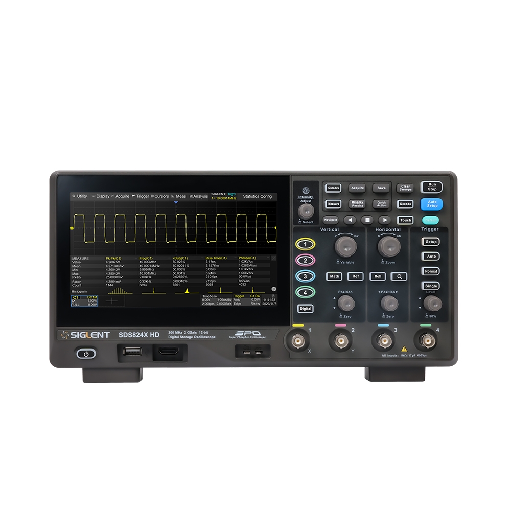 SIGLENT 시글런트 오실로스코프 SDS800X HD 시리즈 200MHz 2GSa/s 12-bit, 2-4CH 100Mpts