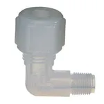 Thermo Fisher Scientific Compression Fittings, Male pipe adapter elbow, Kynar,1/4 in. OD x 1/8 in. NPT, 1 in., 1-1/4 in.