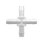 Four-Port Cross Style Manifold with 600 Series Barbs for 1/2` (12.7 mm) ID Tubing