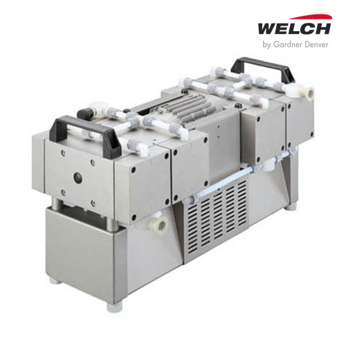 Welch MPC601T / 풀 테프론 다이아프램 진공 펌프 (Full PTFE Diaphragm Vacuum Pump) 81L/min 2mbar[단종]
