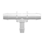 Tee Reduction Connector with 600 Series Barbs, (2X) 1/2` (12.7 mm) and 3/8` (9.5 mm) ID Tubing