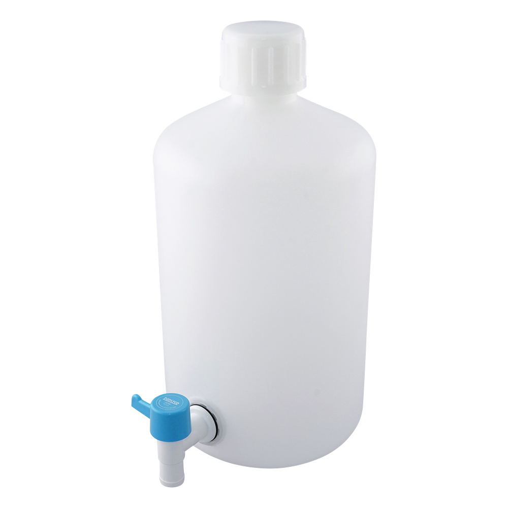 AS ONE Carboy with Lever Cock (Narrow-Mouth, Round), 레버콕 하구병 (세구, 원형)