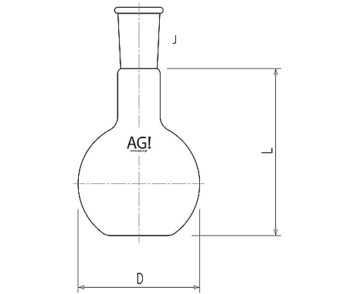 AS ONE Flat-Bottom Flask 100mL, 평저 플라스크 100mL