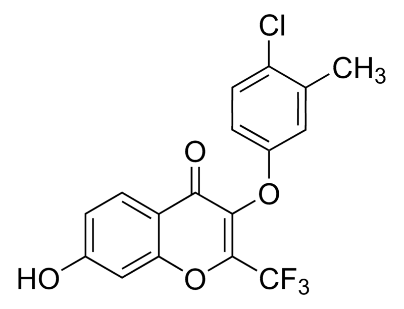 Merck 3-(4-Chloro-3-methylphenoxy)-7-hydroxy-2-(trifluoromethyl)-4H-chromen-4-one