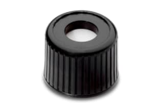 Waters Black, Screw Neck Cap and Preslit PTFE/Silicone Septum