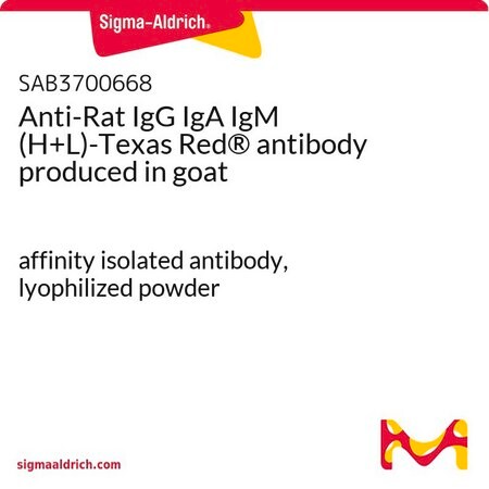 Merck Anti-Rat IgG IgA IgM (H+L)-Texas Red(R) antibody produced in goat