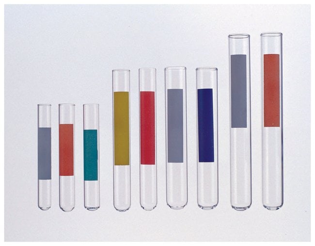 Thermo Fisher Scientific Disposable Plain-End Flint Glass Tubes with Color-Coded Label Area