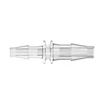 Straight Through Reduction Tube Fitting with Classic Series Barbs, 5/32` (4.0 mm) and 1/8` (3.2 mm) ID Tubing