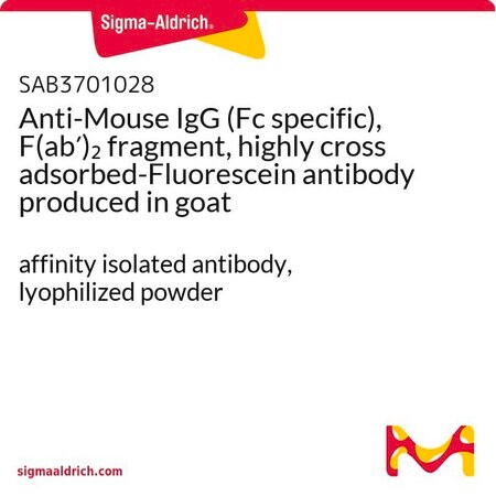 Merck Anti-Mouse IgG (Fc specific), F(ab')2 fragment, highly cross adsorbed-Fluorescein antibody produced in goat