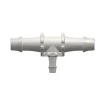 Tee Reduction Tube Fitting with 500 Series Barbs, 1/2` (12.7 mm) and 1/4` (6.4 mm) ID Tubing